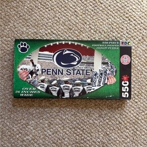 Vintage Penn State Nittany Lions Football-Shaped 550-Piece Puzzle